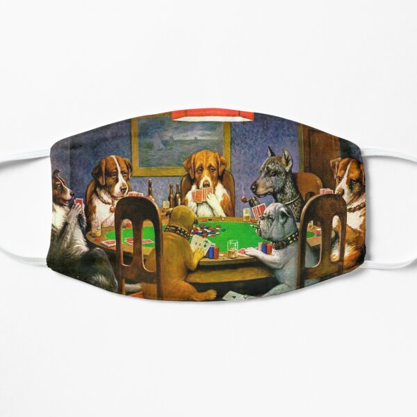DOGS PLAYING POKER. A Friend in Need. Cassius Marcellus Coolidge. 1903. Flat Mask