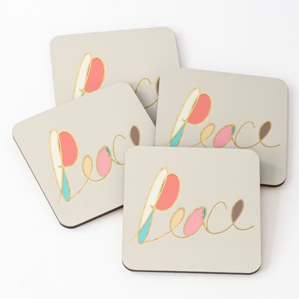 Item preview, Handwritten Peace Typography - Gold Foil designed and sold by Elsy's Art.