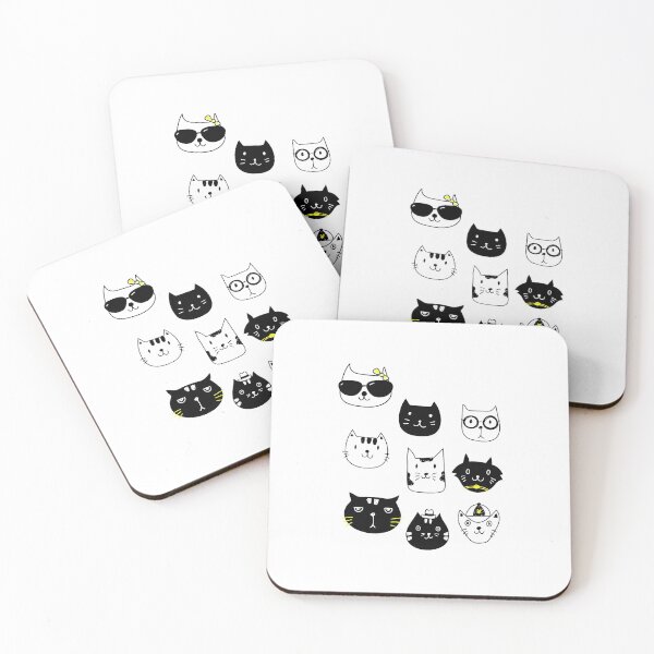 Item preview, black and white cat sticker designed and sold by anh04.