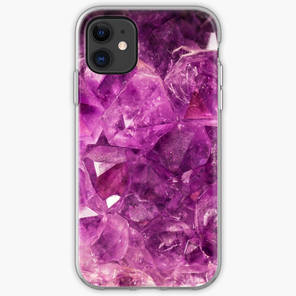 "Amethyst Gems, Semi Precious Stones" iPhone Case & Cover by Logic72