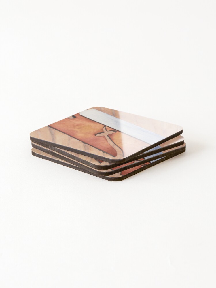 Thumbnail 4 of 5, Coasters (Set of 4), Rusty Razor designed and sold by powersfineart.
