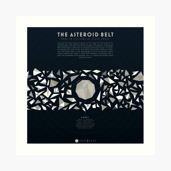 Ceres and the asteroid belt Art Print