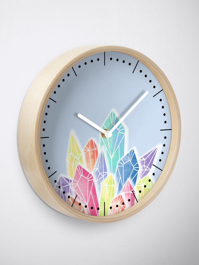 Alternate view of Crystals Blue Clock