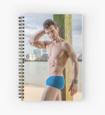 Sexy Male Model, Andrew Spiral Notebook