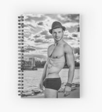 Sexy Male Model, Andrew Spiral Notebook