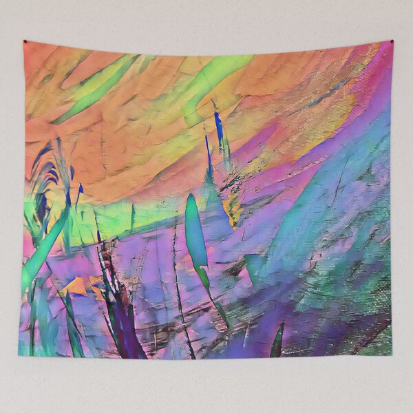 Item preview, Vibrant  Abstract Landscape Painting designed and sold by bipolarvirgoart.