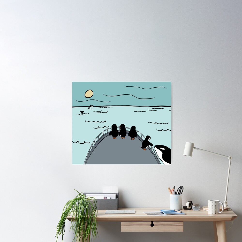 Penguin Family Goes on a Whale Watching Expedition Poster