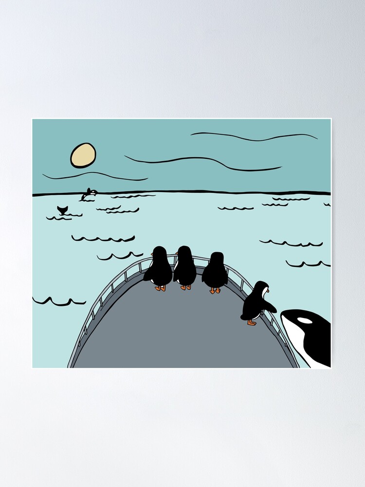 Alternate view of Penguin Family Goes on a Whale Watching Expedition Poster