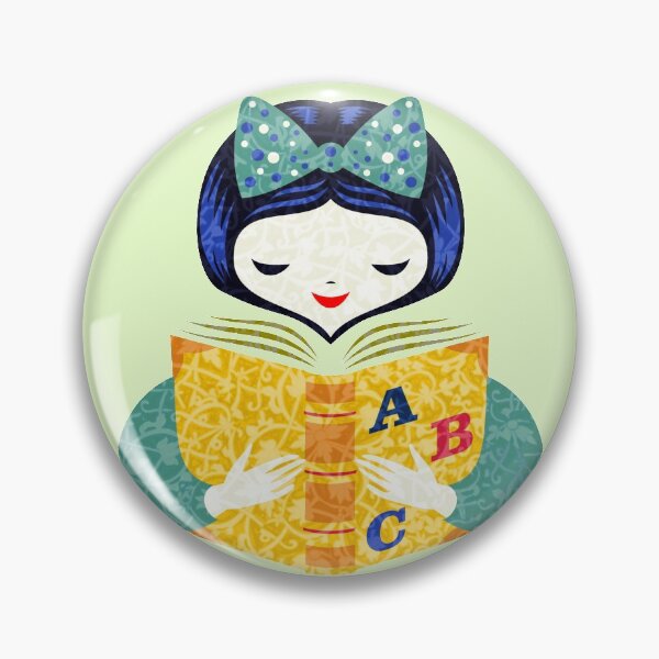 Item preview, bookworm girl designed and sold by Gaia Marfurt.