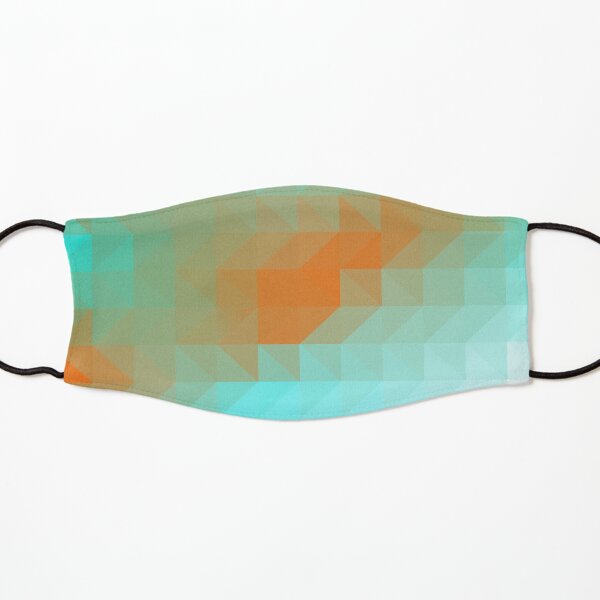 Triangles Aqua Orange Kids Mask
