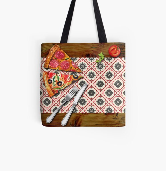 Pizza All Over Print Tote Bag