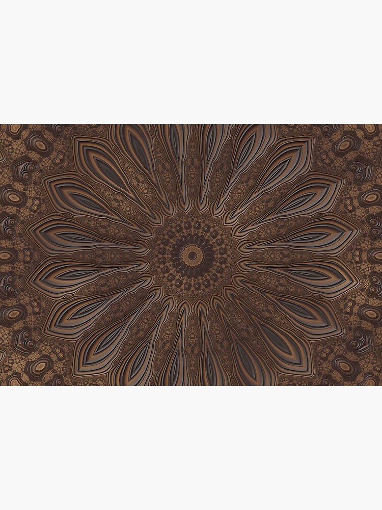 Chocolate Floral Pattern Flower Design by RootSquare