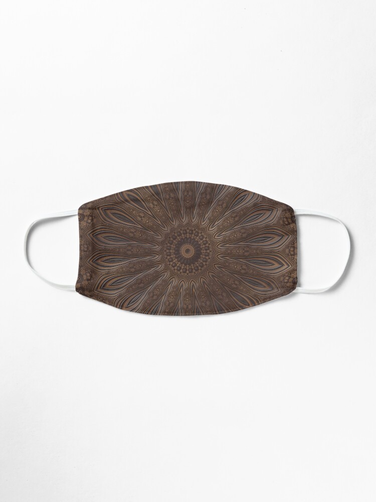 Alternate view of Chocolate Floral Pattern Flower Design Mask