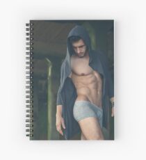 Sexy Male Model, Andrew Spiral Notebook