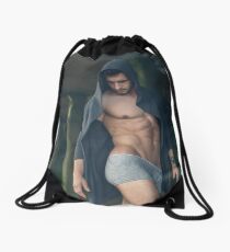 Sexy Male Model, Andrew Drawstring Bag