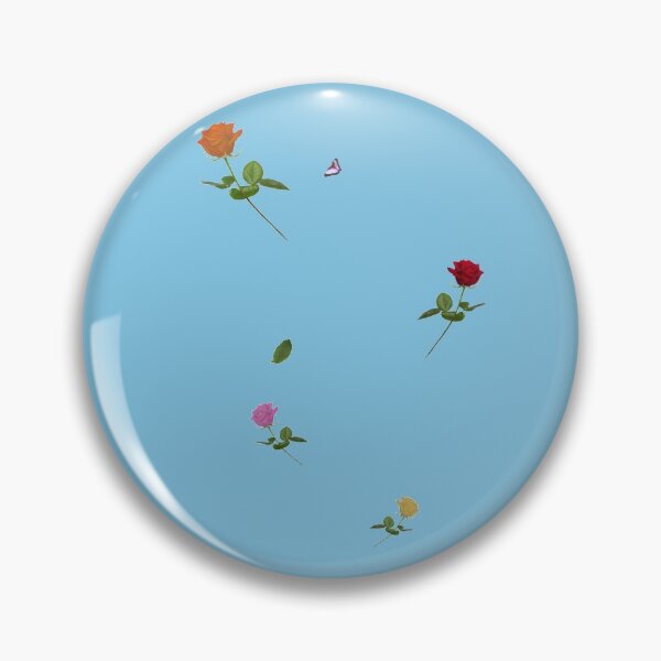 Item preview, Four Roses and a Butterfly. Blue background designed and sold by MindTravel.