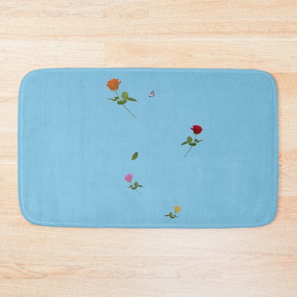 Item preview, Four Roses and a Butterfly. Blue background designed and sold by MindTravel.