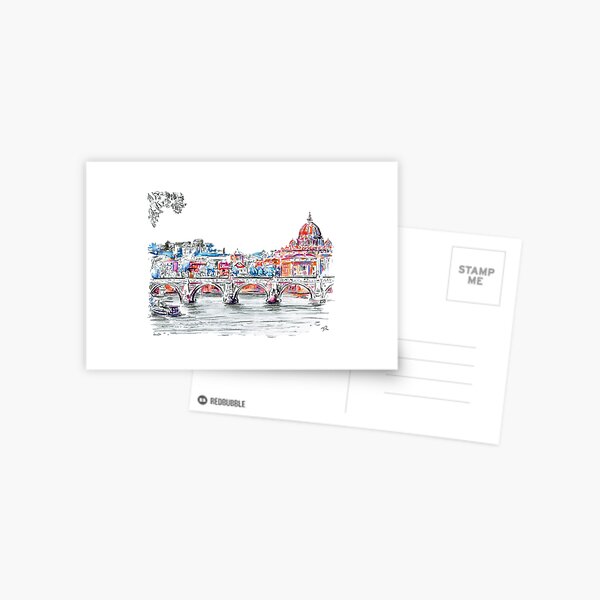 Modern Italian Art - Rome Postcard