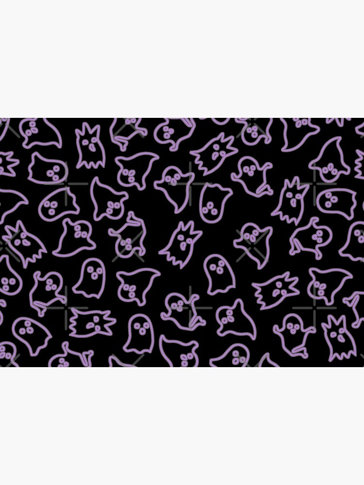 Halloween Neon Ghosts Pattern Violet by PrintablesP