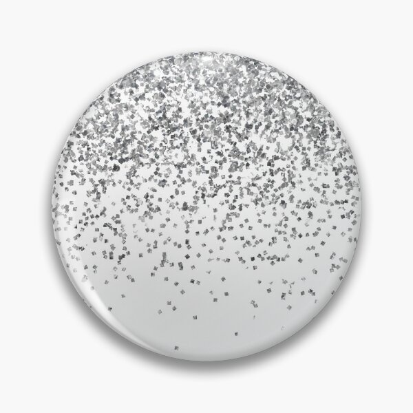 Item preview, SIlver Sparkle Glitter Look Fading Border Ombre designed and sold by ColorFlowArt.