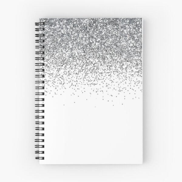 Item preview, SIlver Sparkle Glitter Look Fading Border Ombre designed and sold by ColorFlowArt.