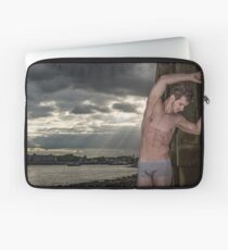 Dramatic Sky with Hot Model on the Thames in London with Andrew Laptop Sleeve