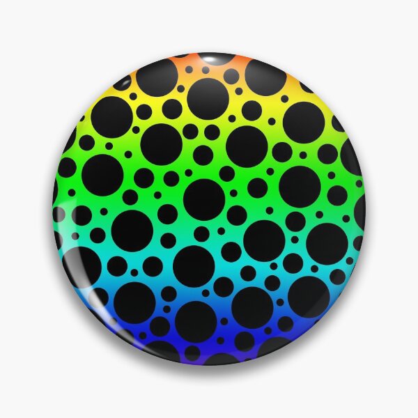 Item preview, Random Polka Dots - Black on Rainbow designed and sold by Whoopsidoodle.