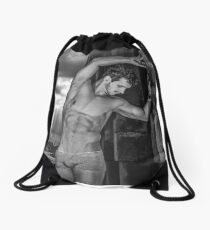 Dramatic Sky with Hot Model on the Thames in London Drawstring Bag