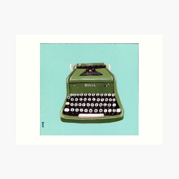"Green Royal Typewriter" Art Print for Sale by kilkennycat Redbubble
