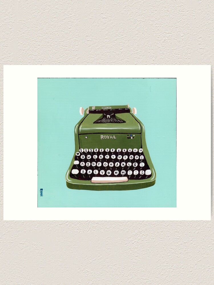 "Green Royal Typewriter" Art Print for Sale by kilkennycat Redbubble