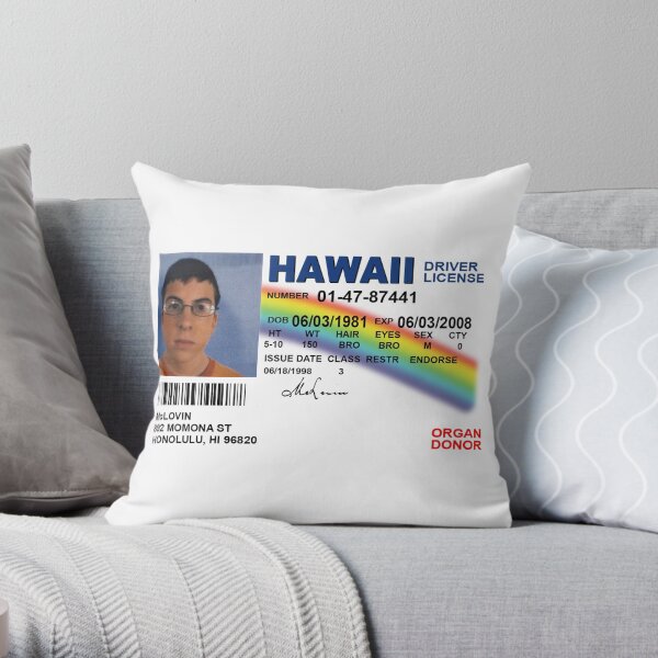 Superbad Fake ID License Throw Pillow