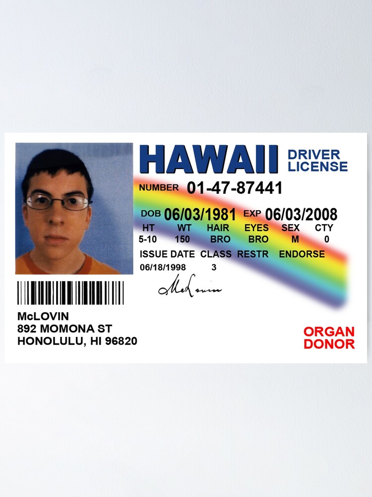 Alternate view of Superbad Fake ID License Poster