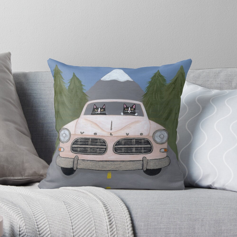 Volvo Amazon Throw Pillow