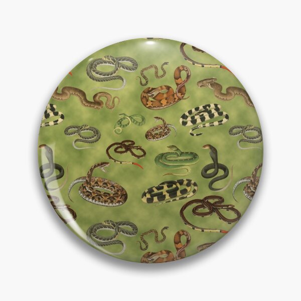 Item preview, Green vintage snake pattern designed and sold by CharlieCreates.
