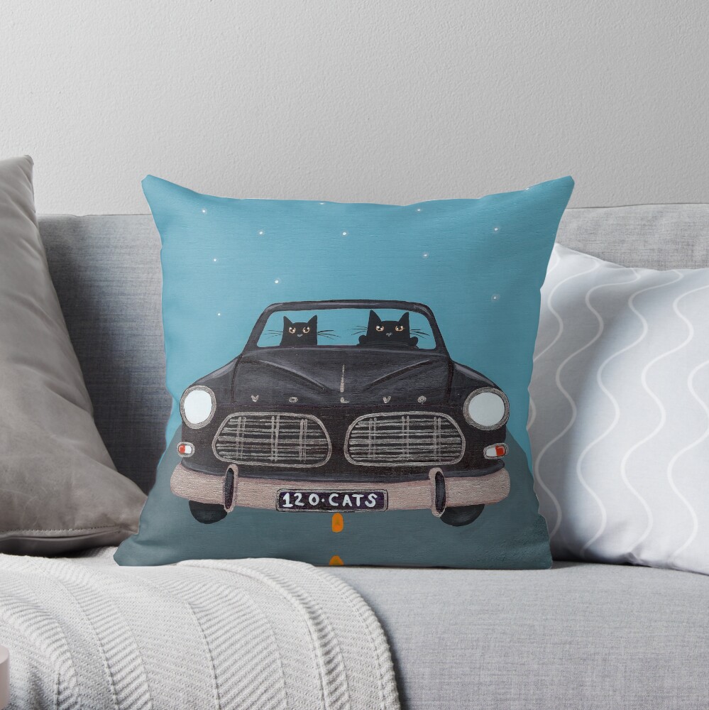 Black Volvo Amazon Throw Pillow