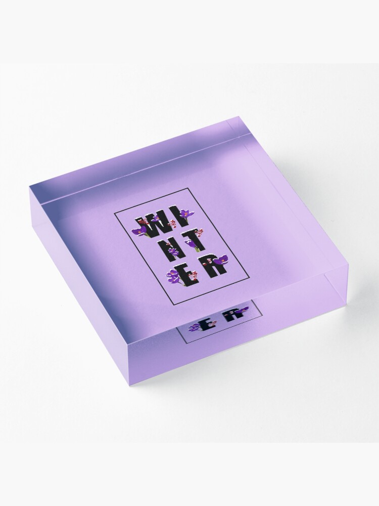 Alternate view of Winter word Acrylic Block