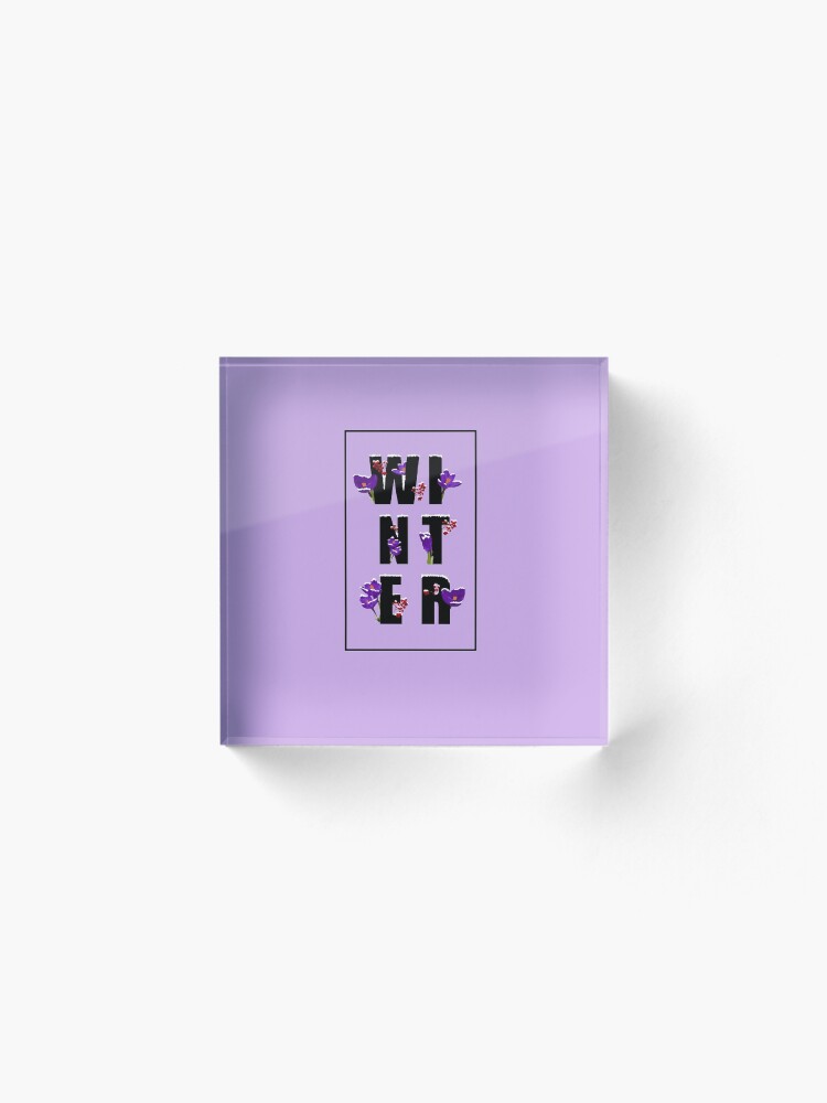 Alternate view of Winter word Acrylic Block