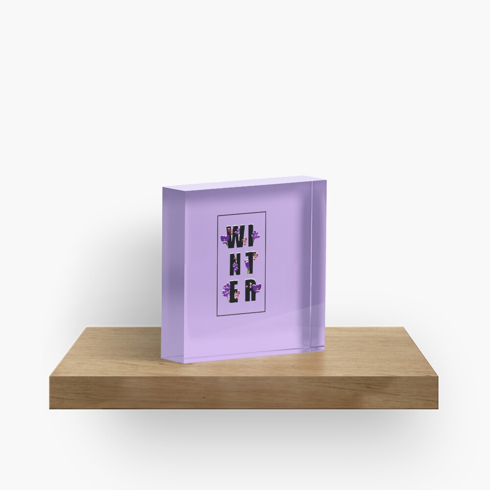 Winter word Acrylic Block