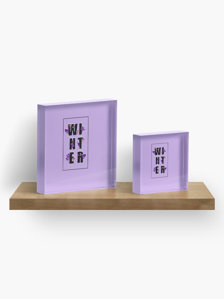 Alternate view of Winter word Acrylic Block