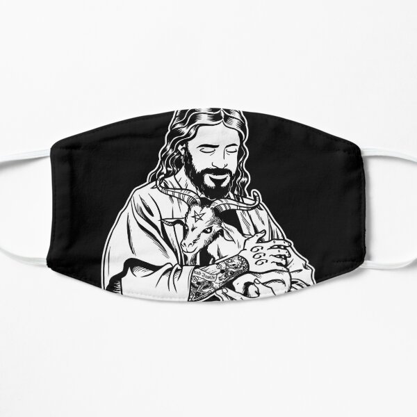 Blackcraft Antichrist Jesus Loves Satan Baphomet goat Atheist Mask