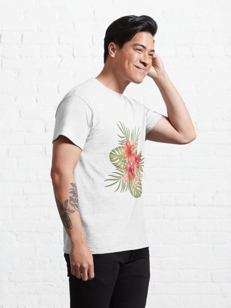 Alternate view of Painterly Hibiscus Classic T-Shirt