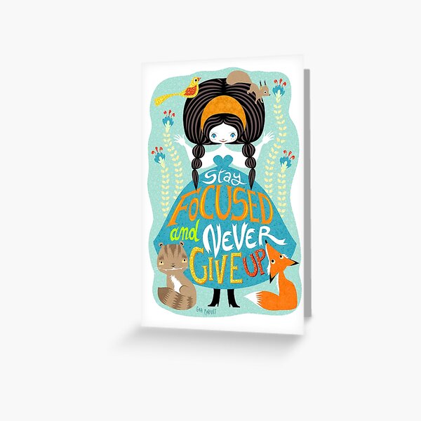 motivational doll: stay focused Greeting Card