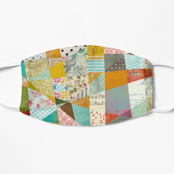 Bold and Bright Abstract Collage Artwork Mask