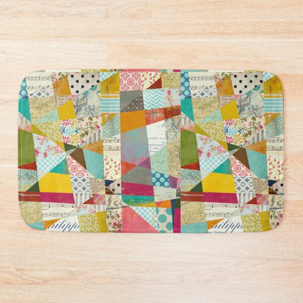 Item preview, Bold and Bright Abstract Collage Artwork designed and sold by traciwithani.