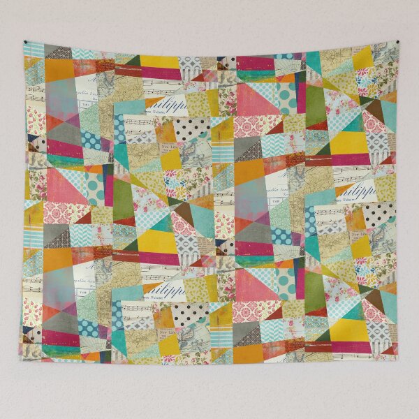 Item preview, Bold and Bright Abstract Collage Artwork designed and sold by traciwithani.