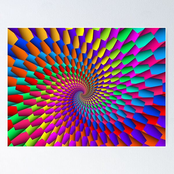 Item preview, Psychedelic Rainbow Spiral  designed and sold by Kitty Bitty.