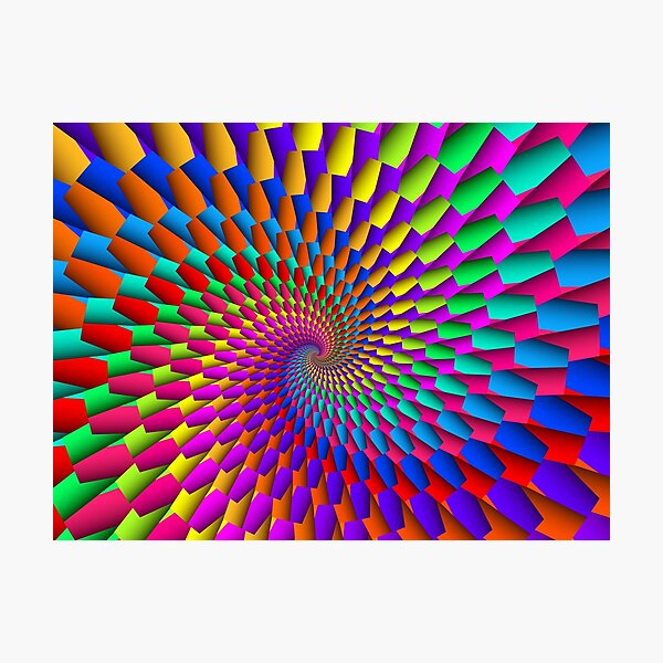 Item preview, Psychedelic Rainbow Spiral  designed and sold by Kitty Bitty.