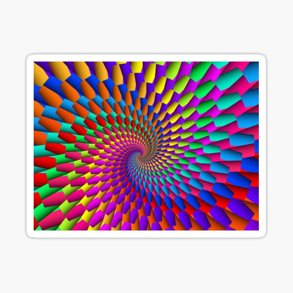 Item preview, Psychedelic Rainbow Spiral  designed and sold by Kitty Bitty.