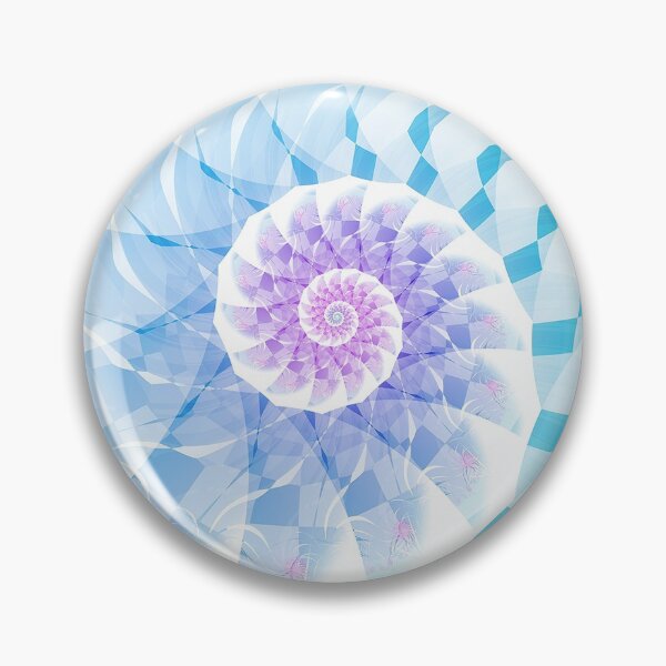 Item preview, Modern Fractal Spiral in Blue, Purple & Pink designed and sold by Kelly Dietrich Mandala & Fractal Art.