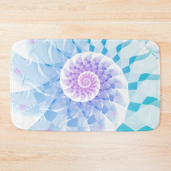 Item preview, Modern Fractal Spiral in Blue, Purple & Pink designed and sold by Kelly Dietrich Mandala & Fractal Art.